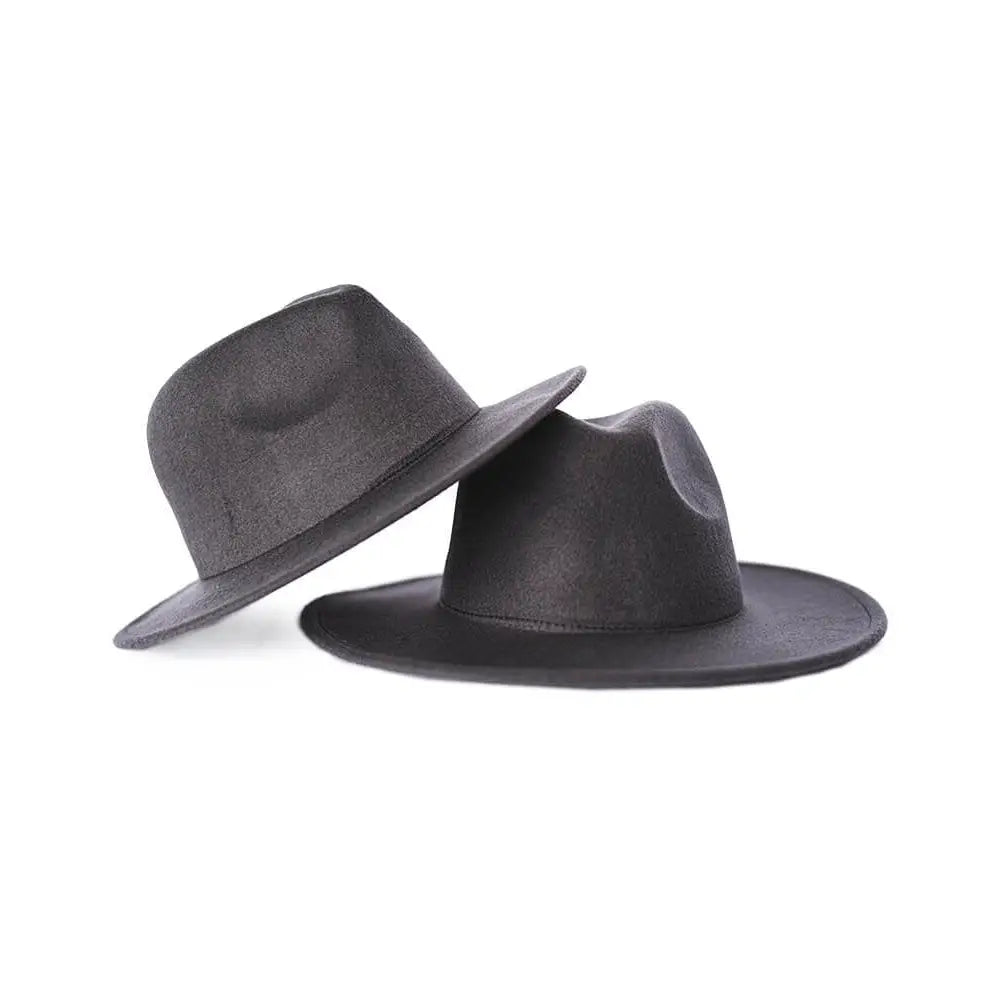 Bordeaux Flat Brim Hats- Noir