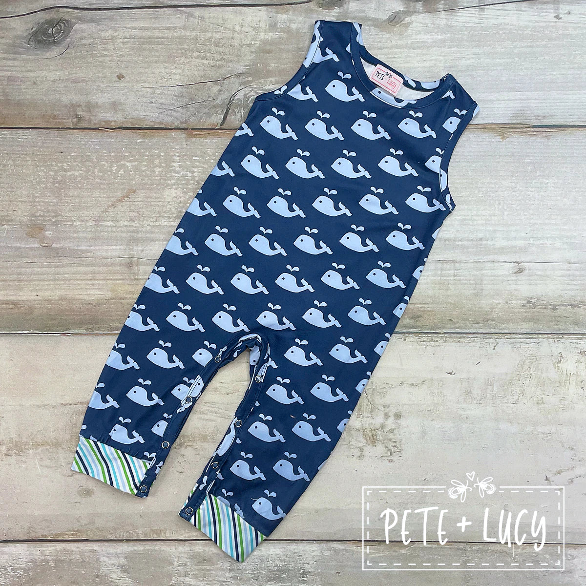Whale of a Time-Boys infant Romper