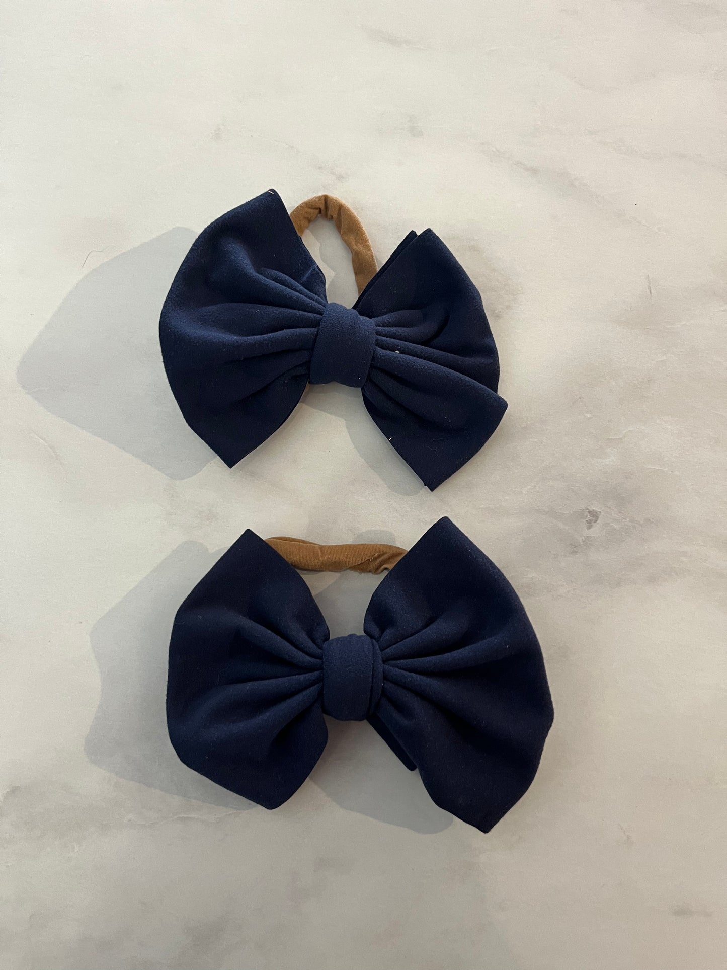 Navy Blue- Infant Bow Headband