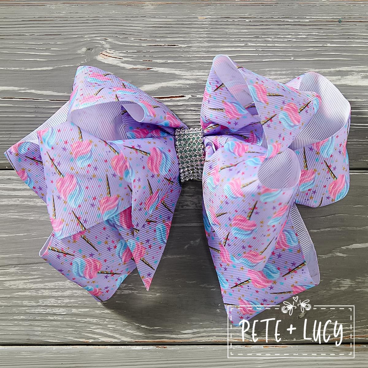 Cotton Candy Delight- Deluxe Bow